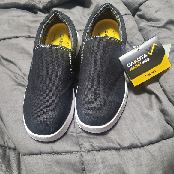 Dakota steel toe plate canvas slip on safety shoes - Picture 2 of 6